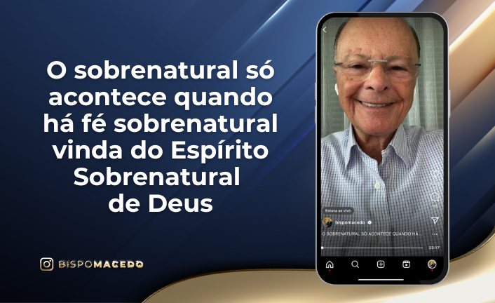 O sobrenatural só acontece quando há fé sobrenatural vinda do Espírito