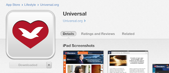 Imagem de capa - Aplicativo &#8221;Universal&#8221; para iPad já disponível