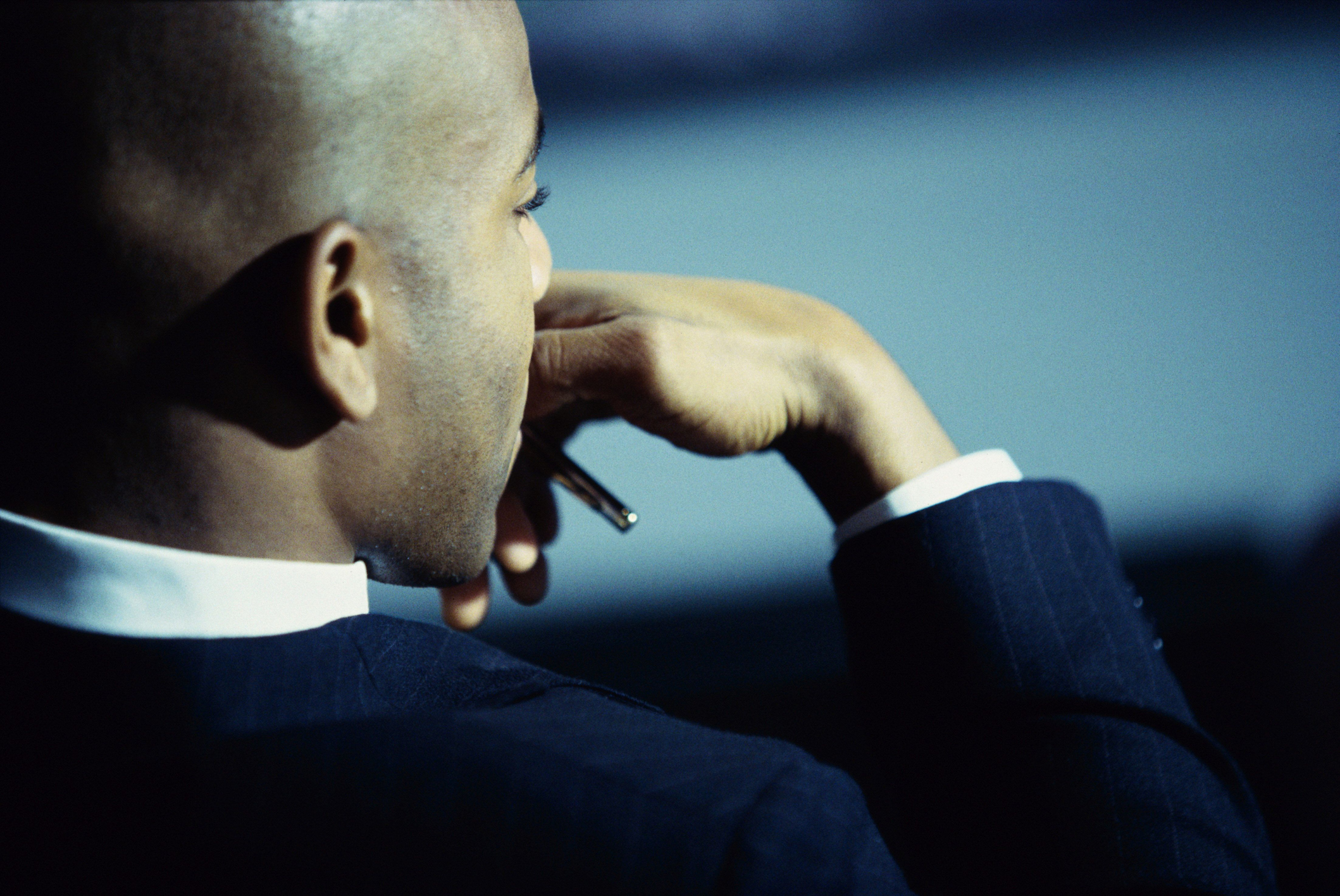 side portrait of businessman