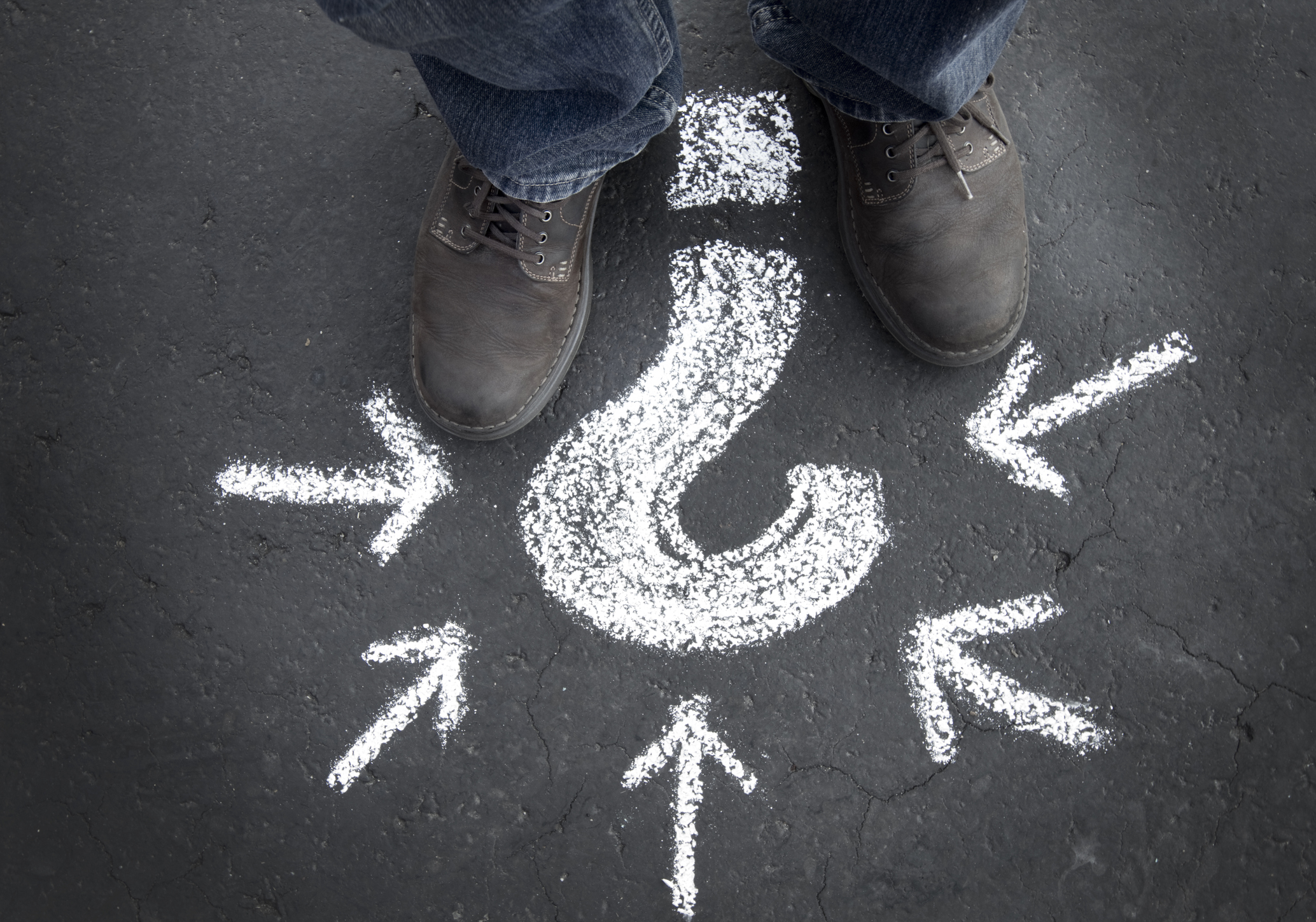 Man with a big question mark