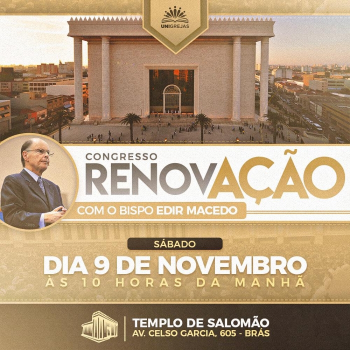 Imagem de capa - 9 de novembro: Congresso Renovação, em São Paulo