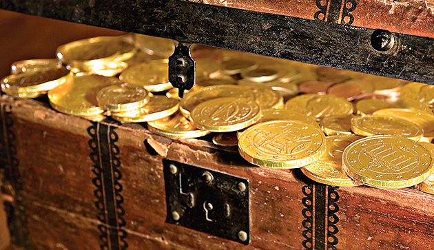 Treasure Chest with Gold Coins