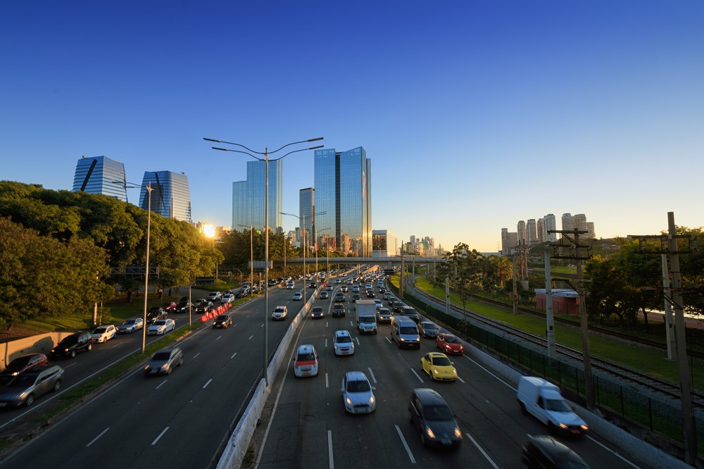 Sao Paulo in the sunset