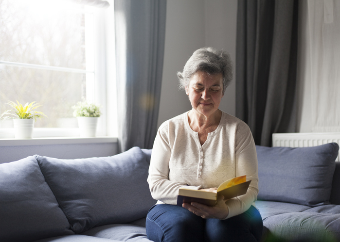 senior woman with Bible