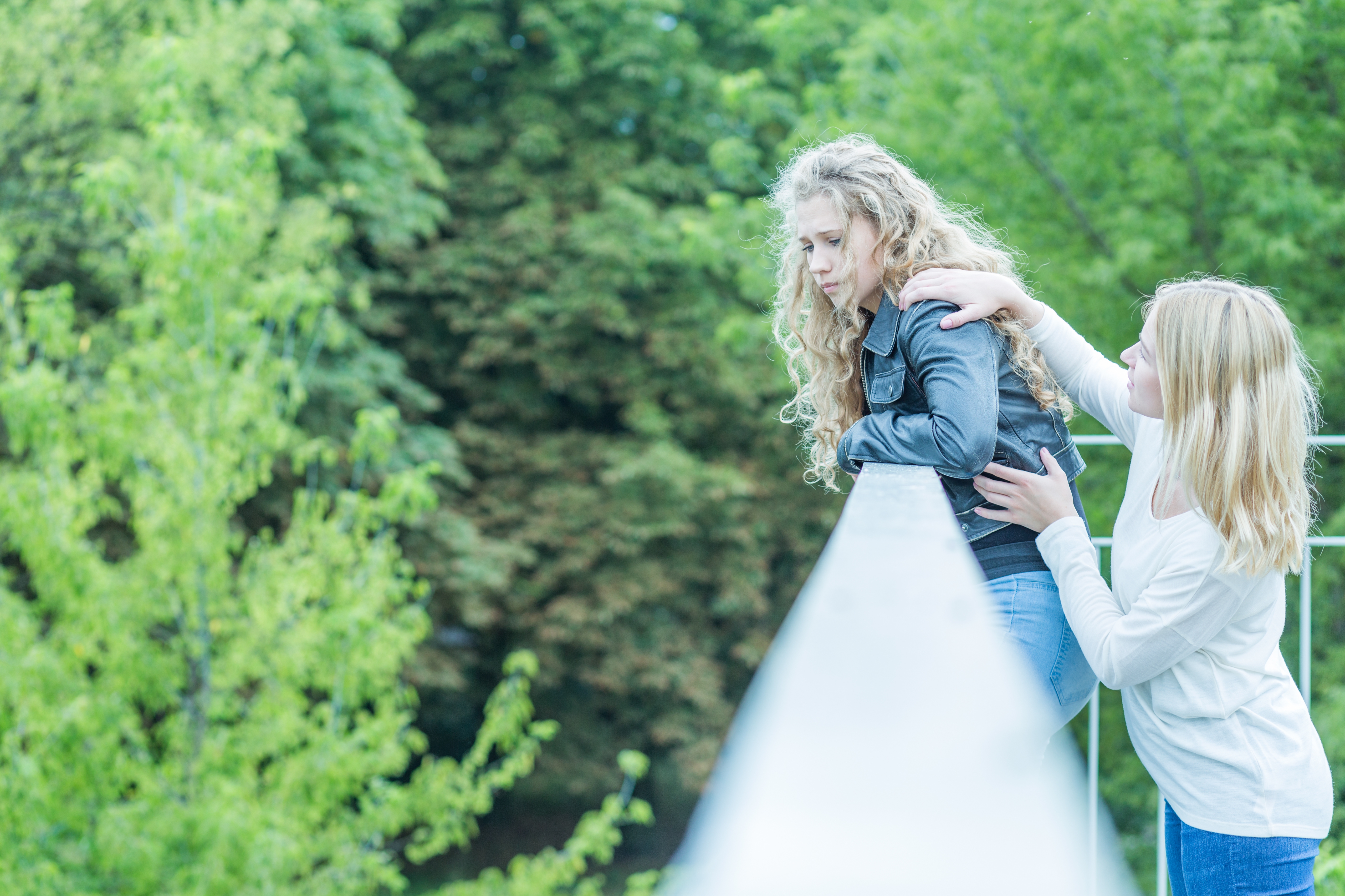 Girl saving life of woman