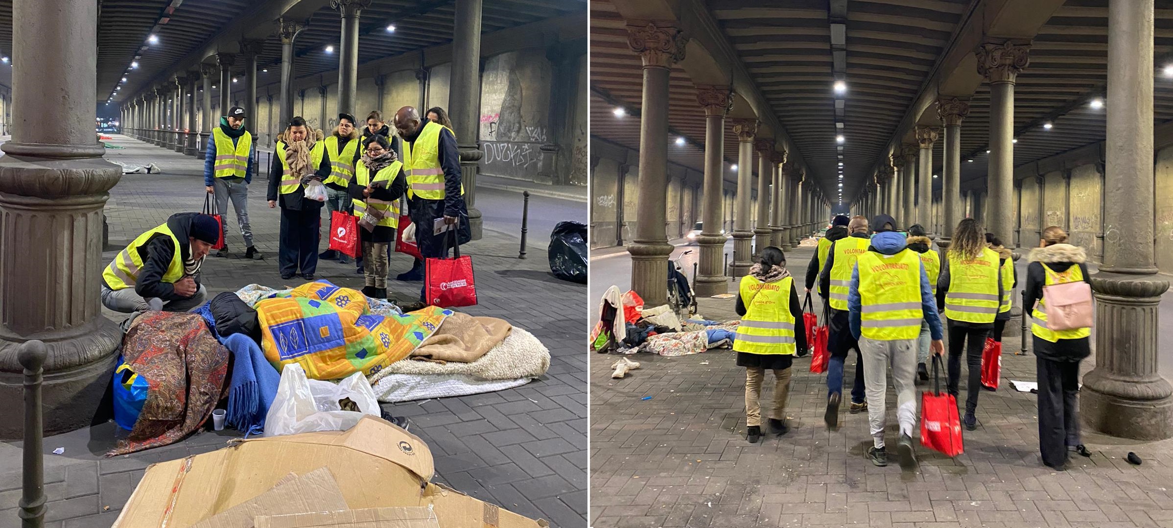 Imagem de capa - Voluntários vão às ruas para levar esperança em noites frias na Itália