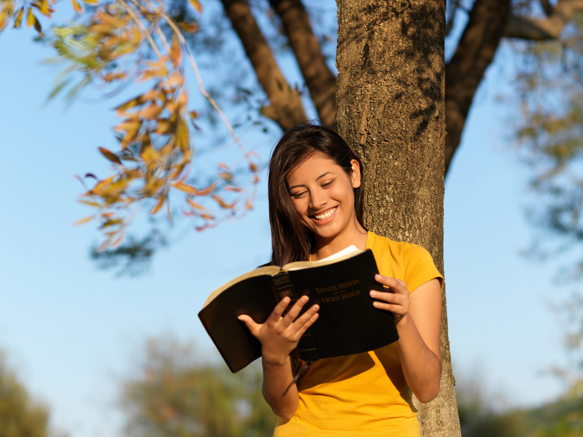 Cheerful latin woman