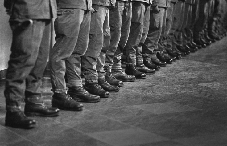 Soldiers Standing In A Row