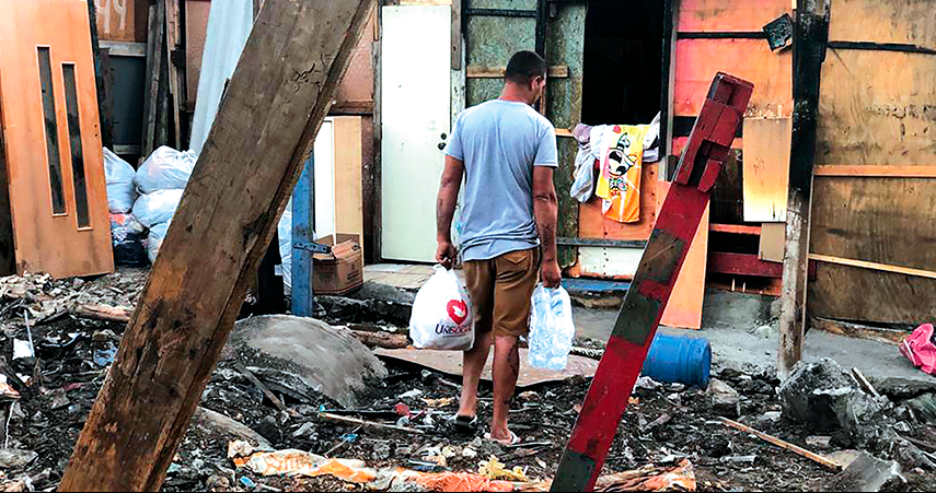 Imagem de capa - Vítimas de incêndio na Zona Norte de São Paulo recebem cestas básicas e kits de higiene
