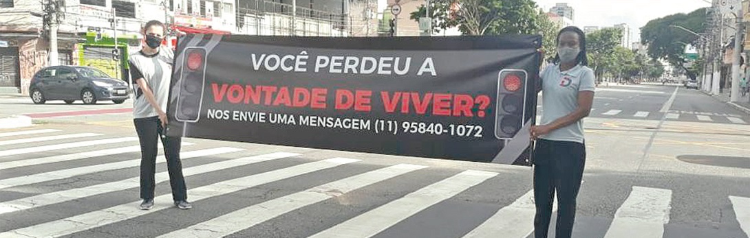 Imagem de capa - Voluntários realizam blitz de combate à depressão