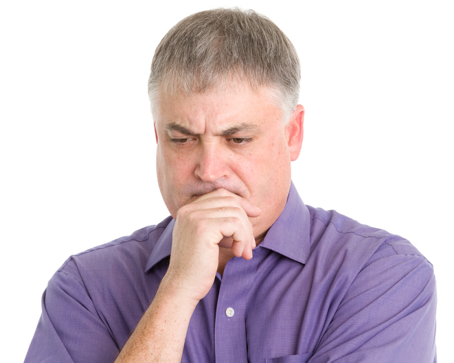 Thinking Man Concentrating