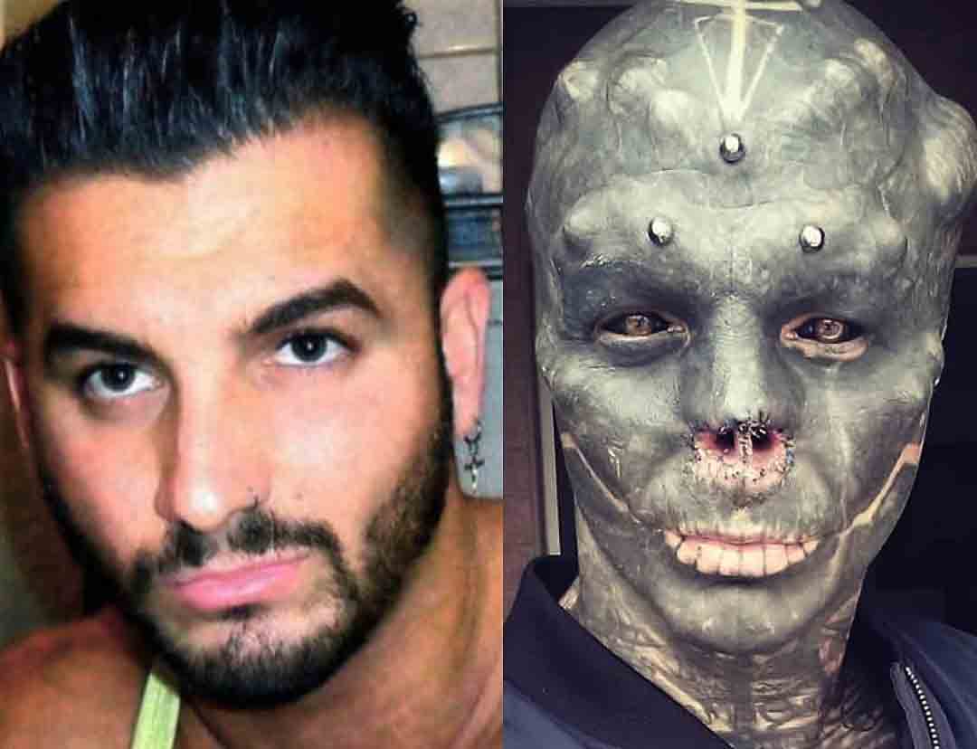 Imagem de capa - Francês passa por transformação corporal para se parecer com um alienígena