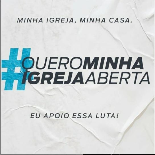 Imagem de capa - #QueroMinhaIgrejaAberta bomba nas redes sociais e revela cristãos incomodados com decretos pelo Brasil