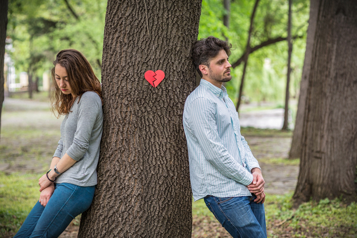 Broken hearted couple