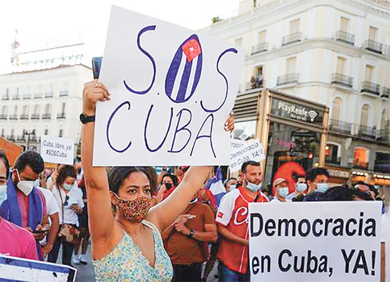 Imagem de capa - Povo cubano grita por liberdade nas ruas