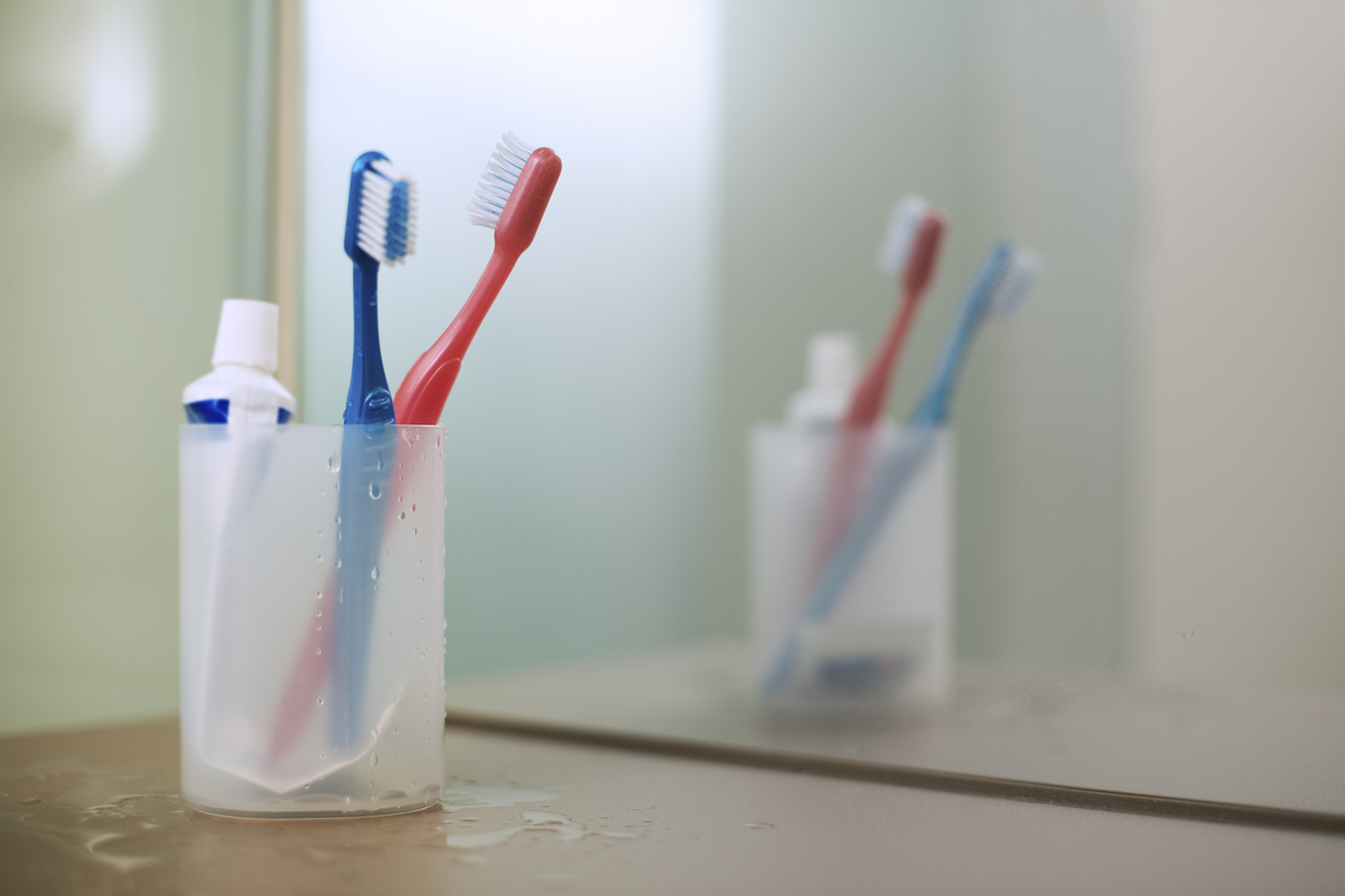 Two tooth brushes