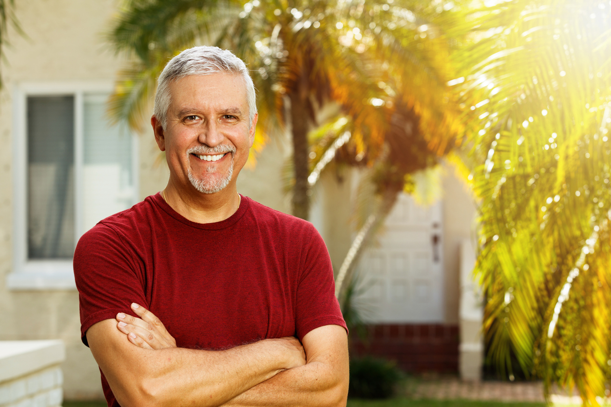 Handsome man outdoors