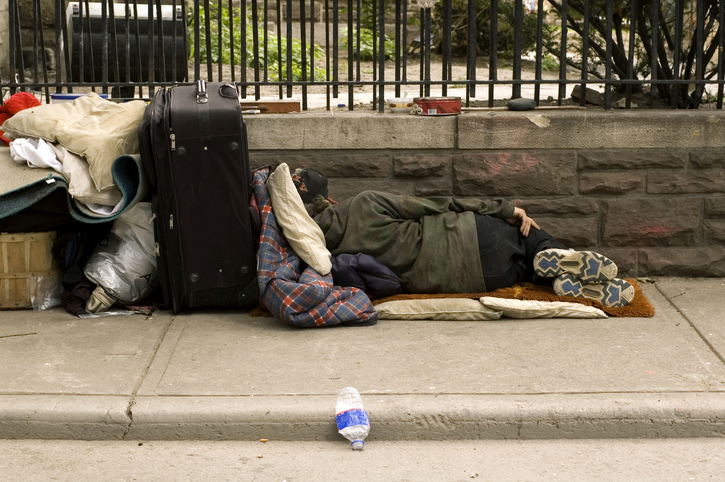 homeless sleeping