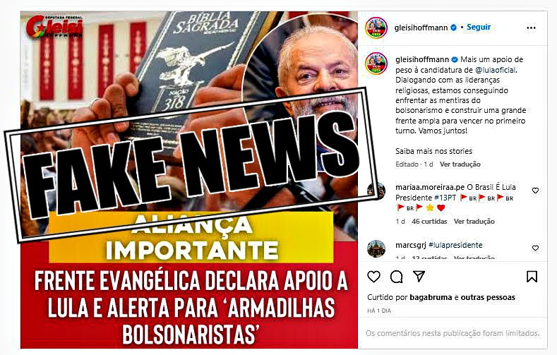 PT espalha fake news utilizando, sem autorização, imagem do Templo de Salomão