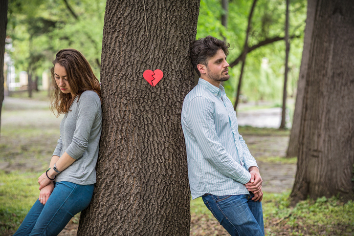 Broken hearted couple