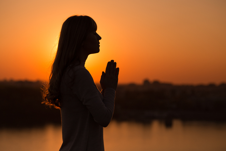 Woman meditating outdoor