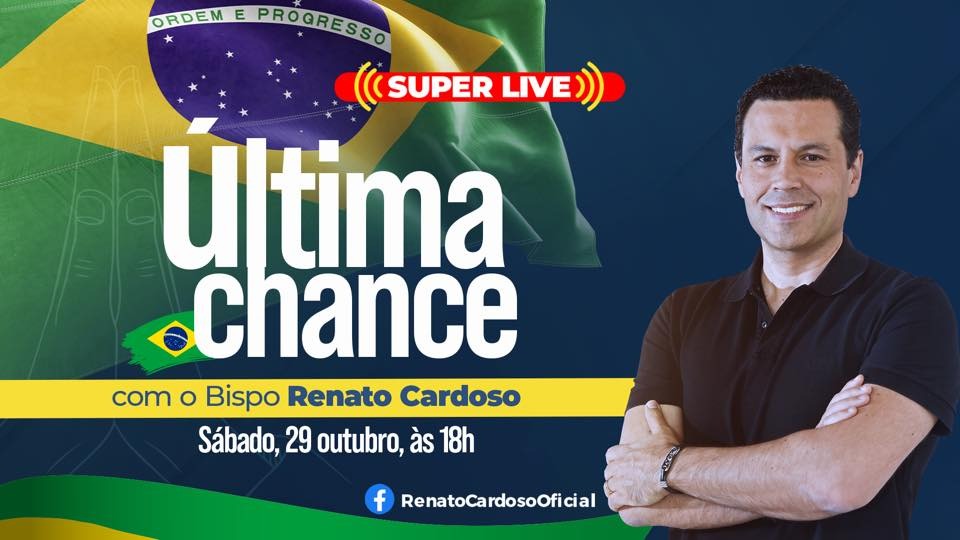 Imagem de capa - Não perca a SUPER LIVE “Última Chance” com o Bispo Renato Cardoso