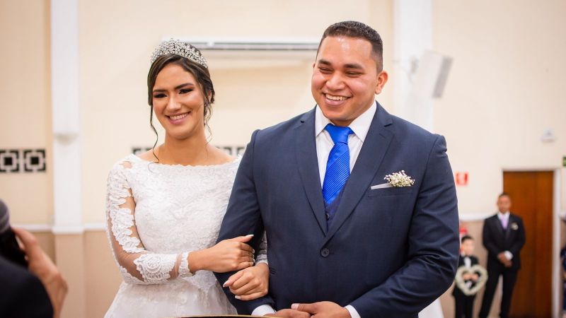 Deusivaldo e sua noiva Lohana