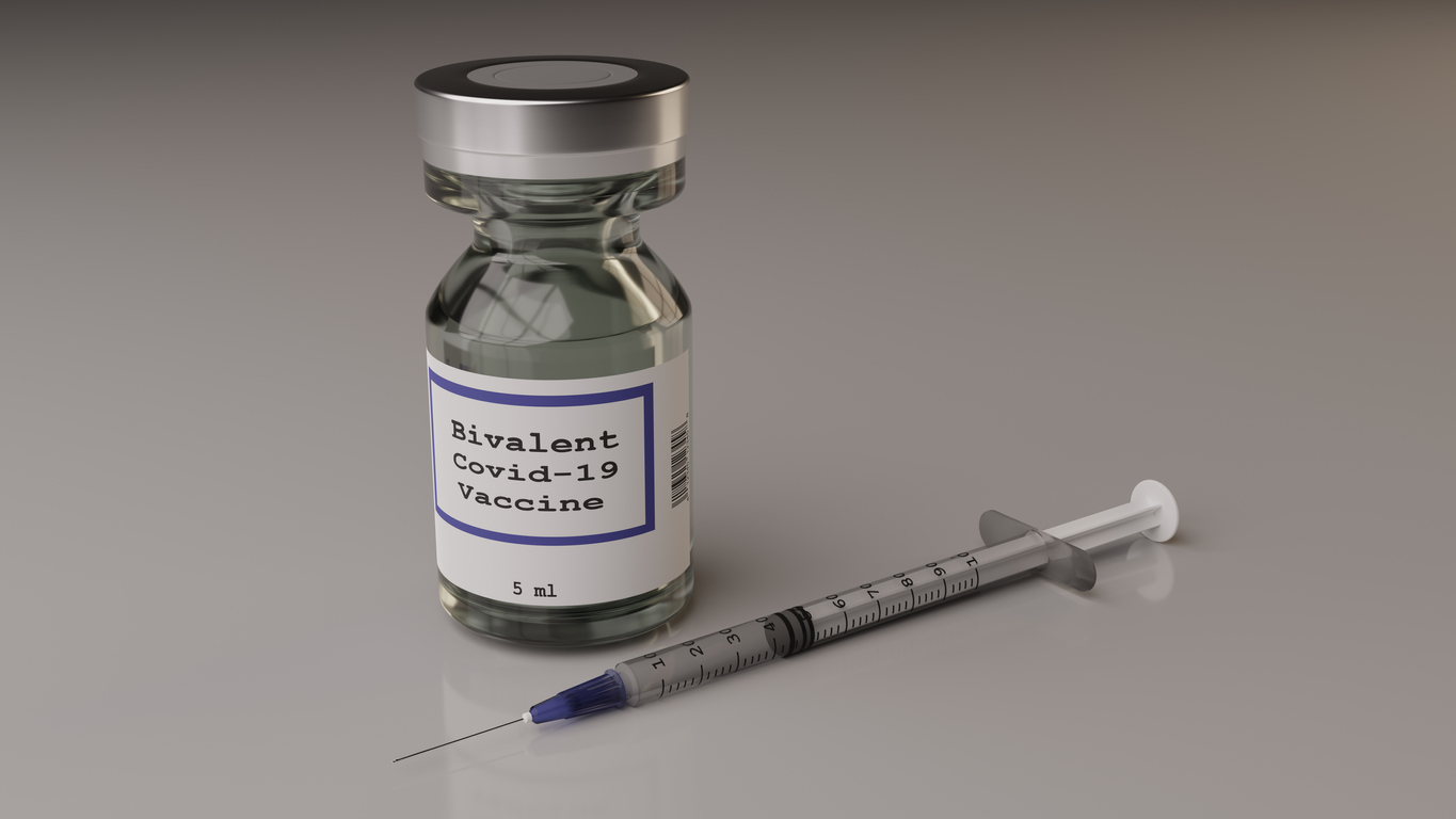 Bivalent Covid-19 vaccine vial and syringe