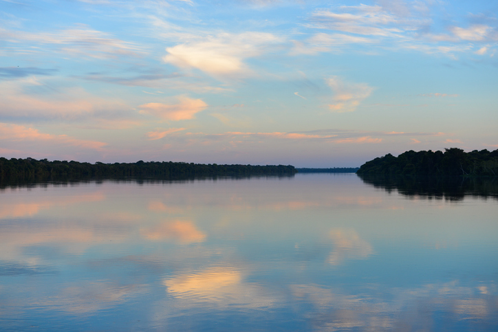 Dawn on the Guaporé &#8211; Itenez river