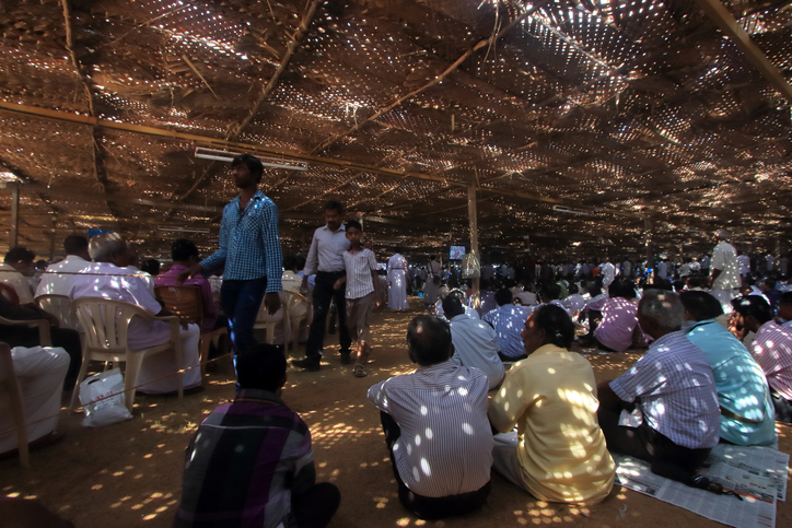 Christian devotees in Maramon Convention in Kerala, India.