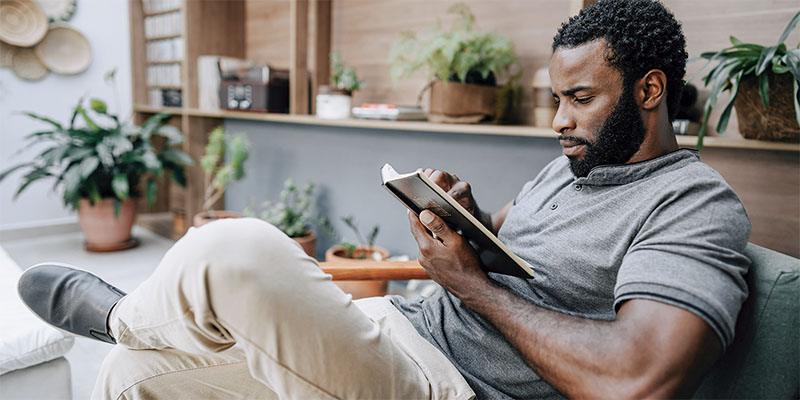 Man reading the bible
