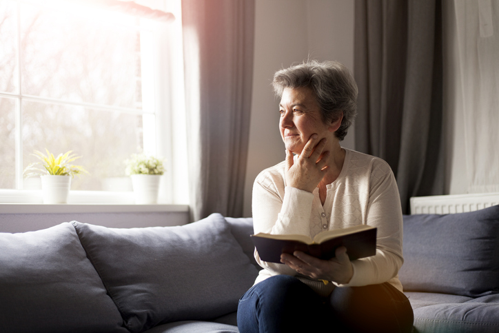 senior woman with Bible