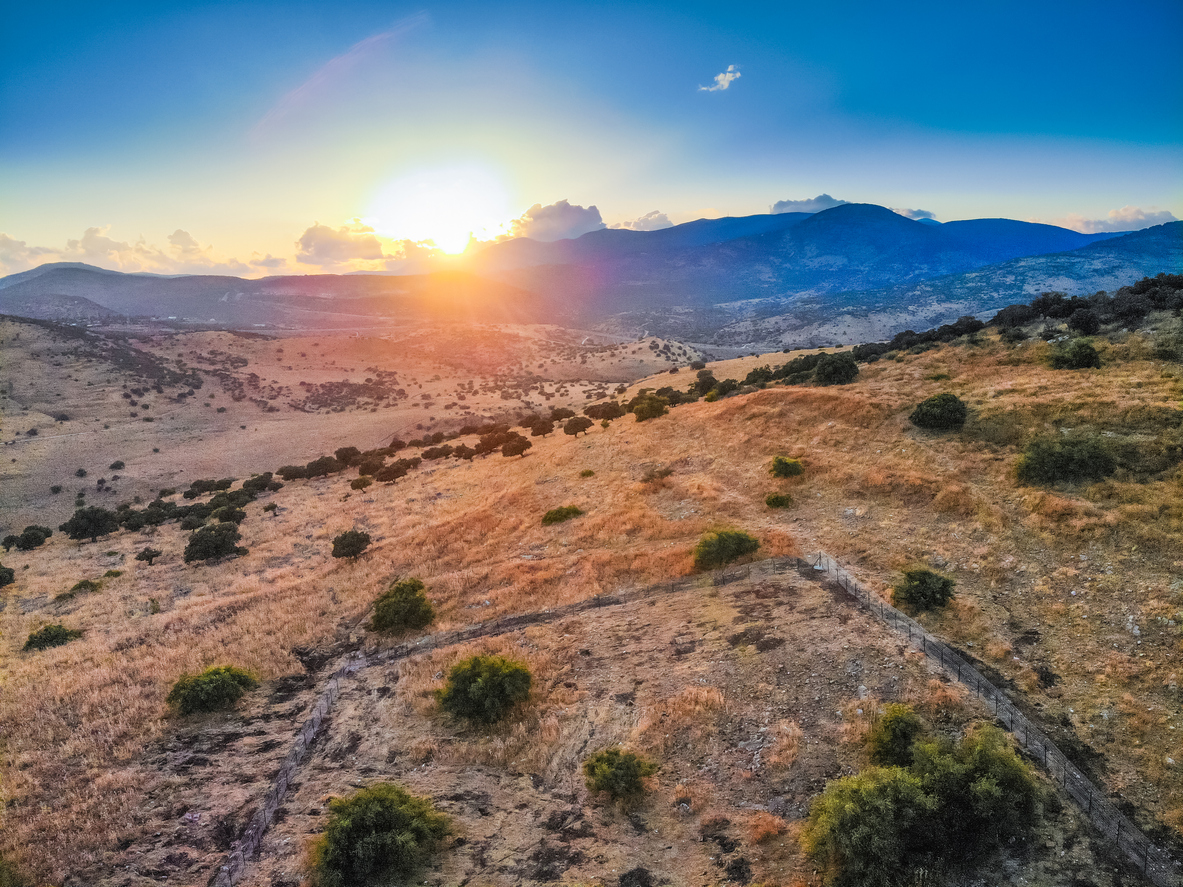 View of the mountains of the Galilee in North Israel