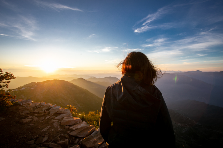 Woman enjoying the view