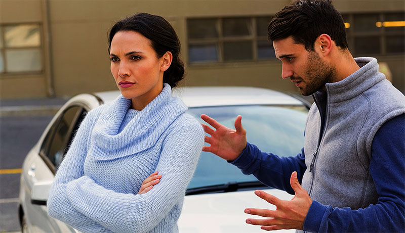 Young couple having an argument