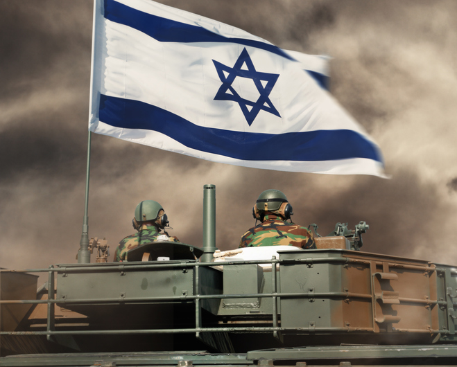 Flag of Israel on the tank
