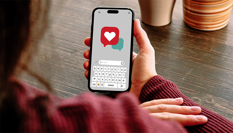 Woman using smart phone. Human hand and smart phone close-up shooting.