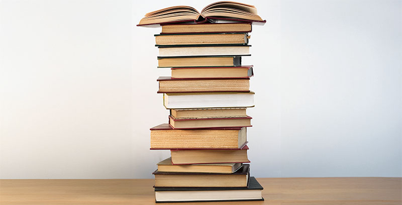 A stack of books