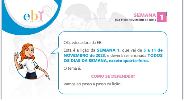 1ª Semana de Novembro &#8211; Como se Defender