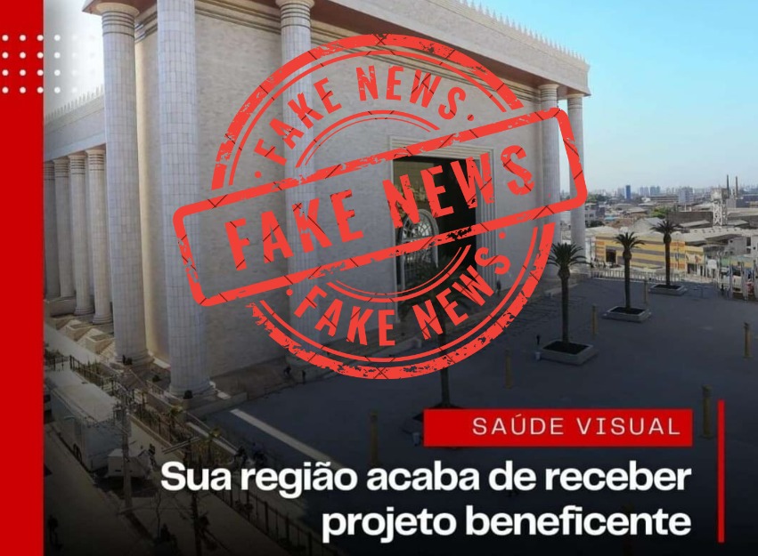 Imagem de capa - Falso: Templo de Salomão está associado a “projeto beneficente” de terceiros que oferece exames de vista grátis