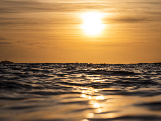 Sunrise at Copacabana beach, Rio de Janeiro, Brazil