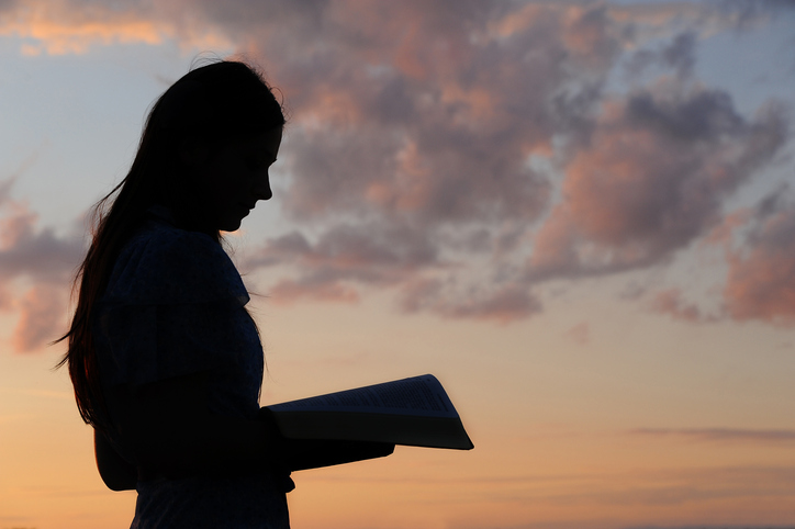 Young girl reading