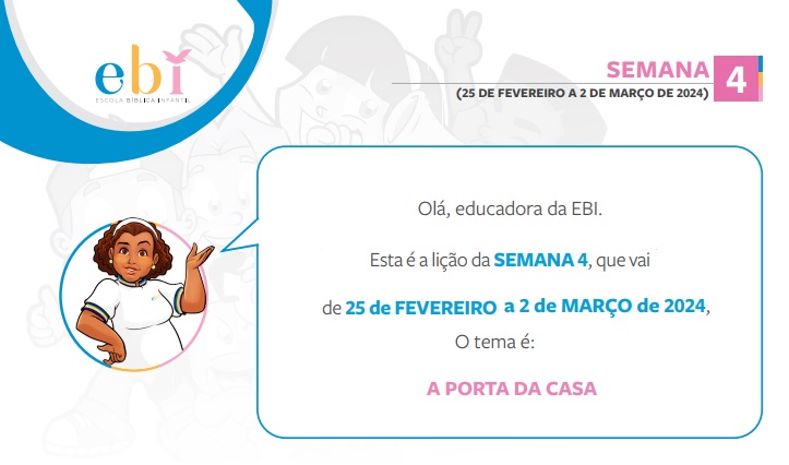 4ª Semana de 25 de Fevereiro a 02 de Março de 2024