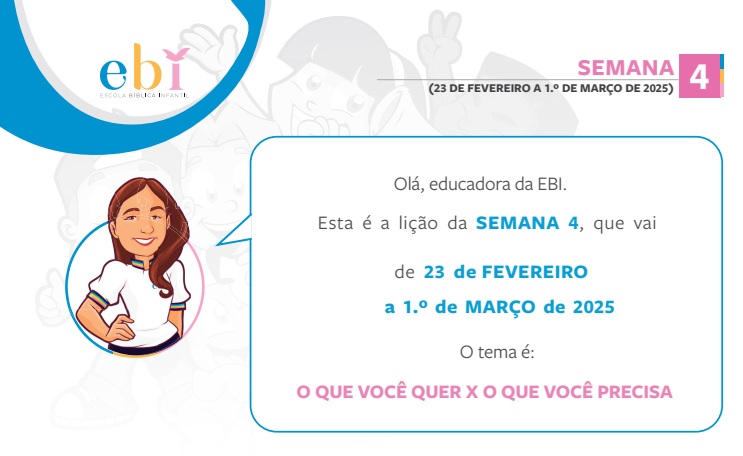 4ª Semana 23 de Fevereiro a 1° de Março de 2025