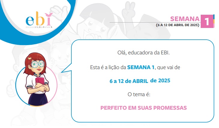 1ª Semana 06 a 12 de Abril &#8211; Nova Temporada