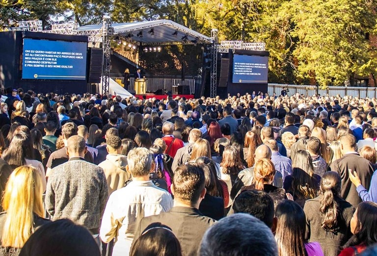 Lançamento da Pedra Fundamental do Templo de Salomão em Gramado