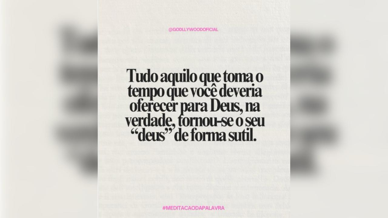 Imagem de capa - O que toma o lugar de Deus