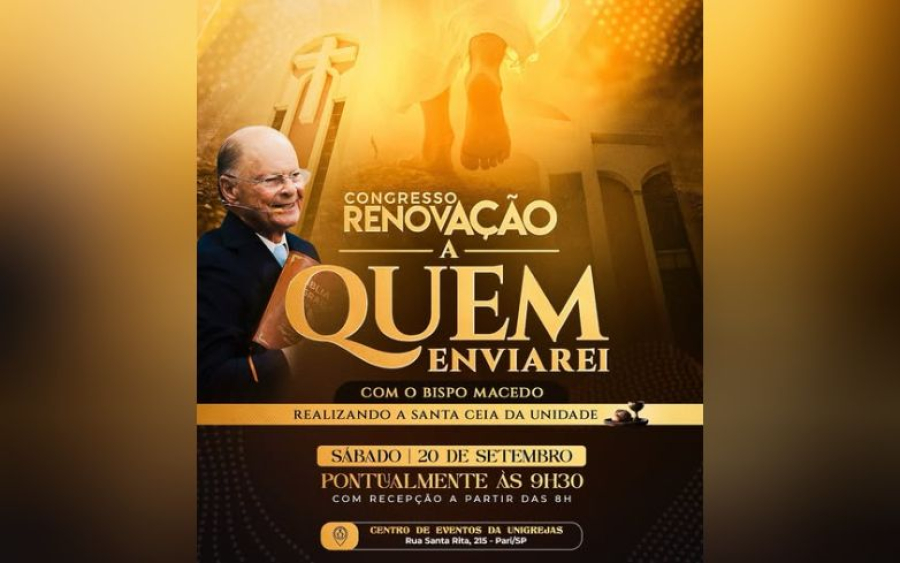 Imagem de capa - 20 de setembro: participe do 'Congresso Renovação - A Quem Enviarei'