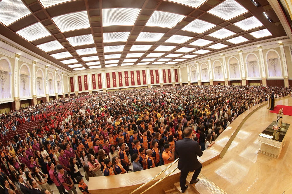 Imagem de capa - Atletas são consagrados no Templo de Salomão antes do início das Olimpíadas da FJU