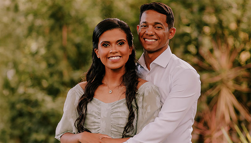 A distância não impediu a união deles